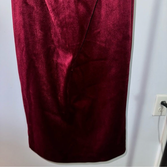 Express Red Velvet Sweetheart Neck Strapless Midi Sheath Dress Size XS NWT! - Picture 4 of 11